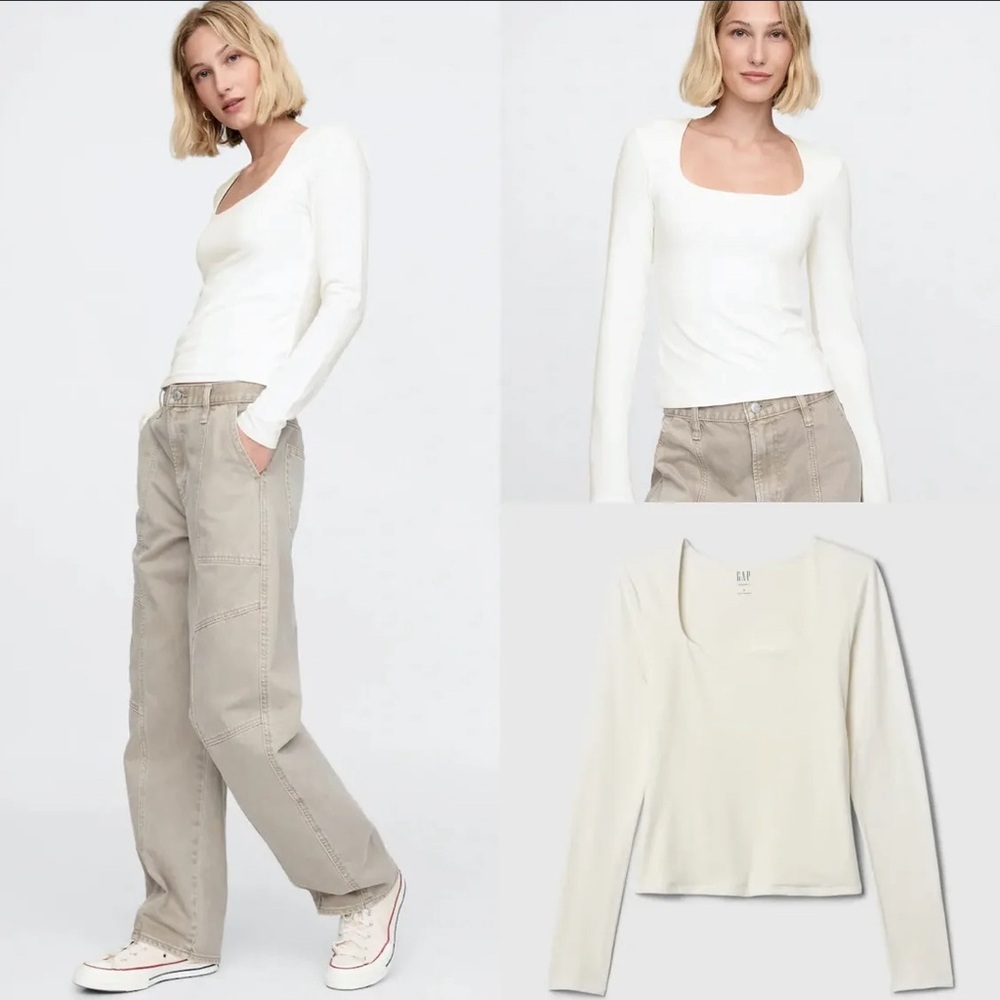 Gap CloseKnit Jersey Square-Neck Top